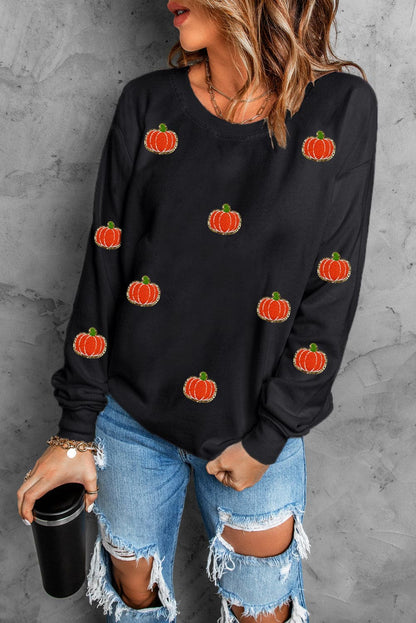 Pumpkin Round Neck Long Sleeve SweatshirtFeatures: Sequin
Sheer: Opaque
Stretch: No stretch
Material composition: 50% polyester, 50% cotton
Care instructions: Machine wash cold. Tumble dry low.
Imported


SLove Salve Pumpkin Round Neck Long Sleeve SweatshirtSweatshirts & Hoodies