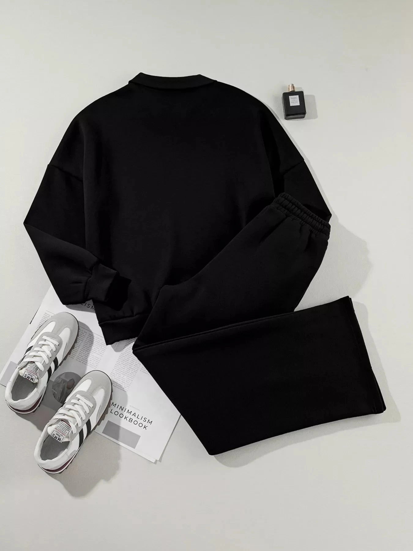 Drop Shoulder Zip Up Jacket and Drawstring Pants Active 2pcs Set Coco’s Tee Boutique