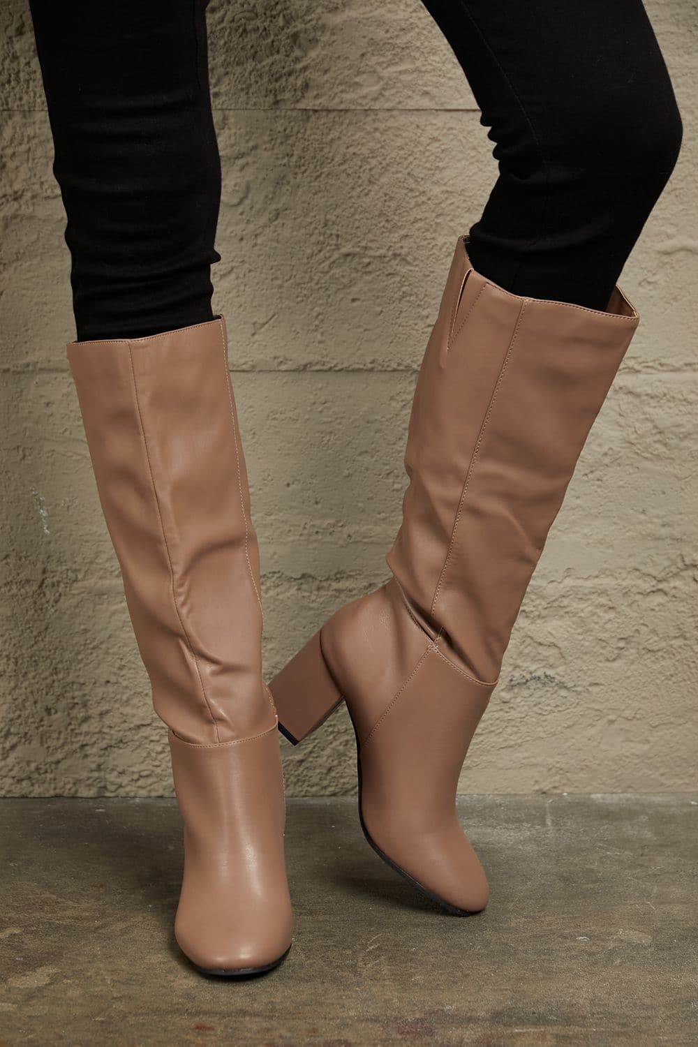 East Lion Corp Block Heel Knee High Boots.