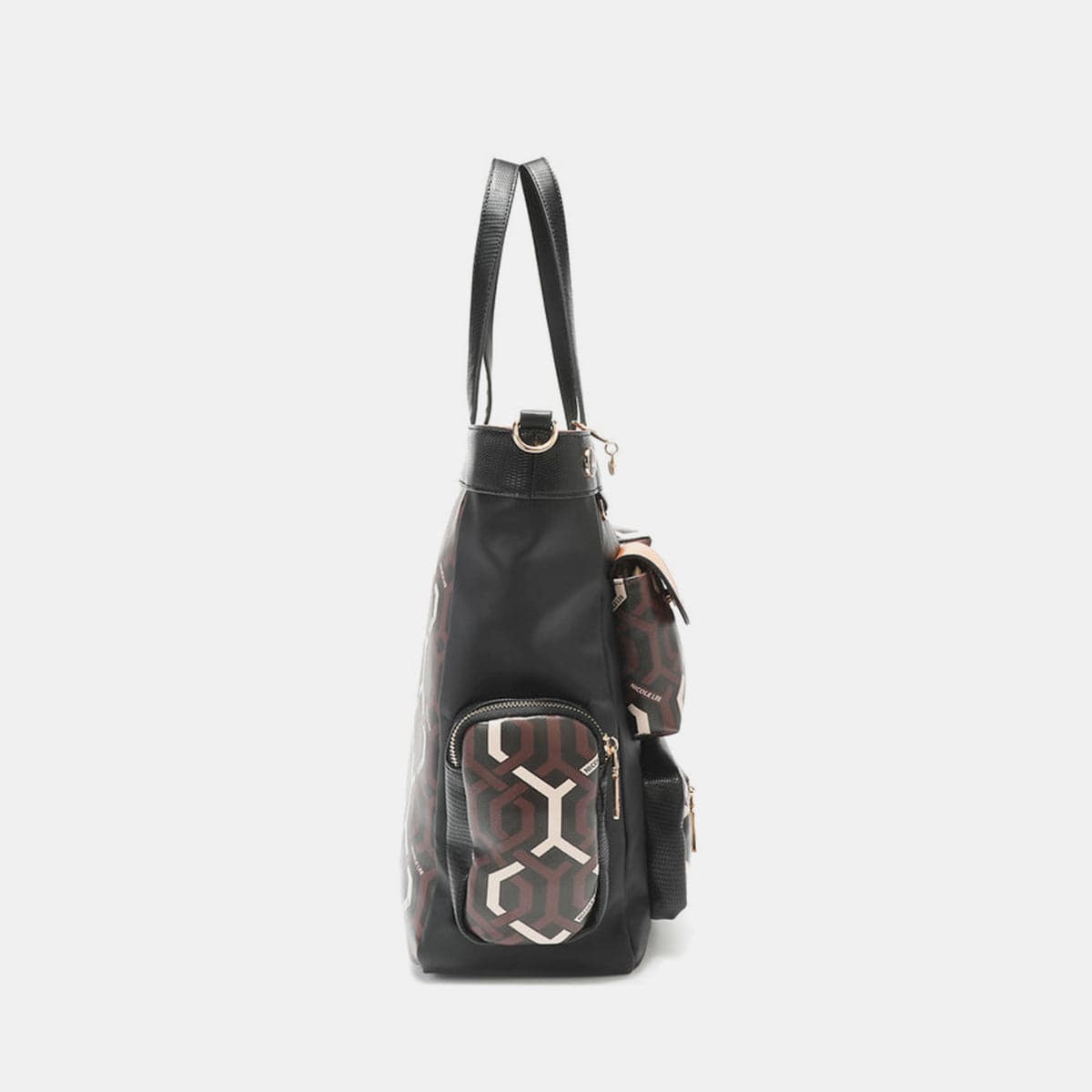 Nicole Lee USA Geometric Pattern Tote Bag.