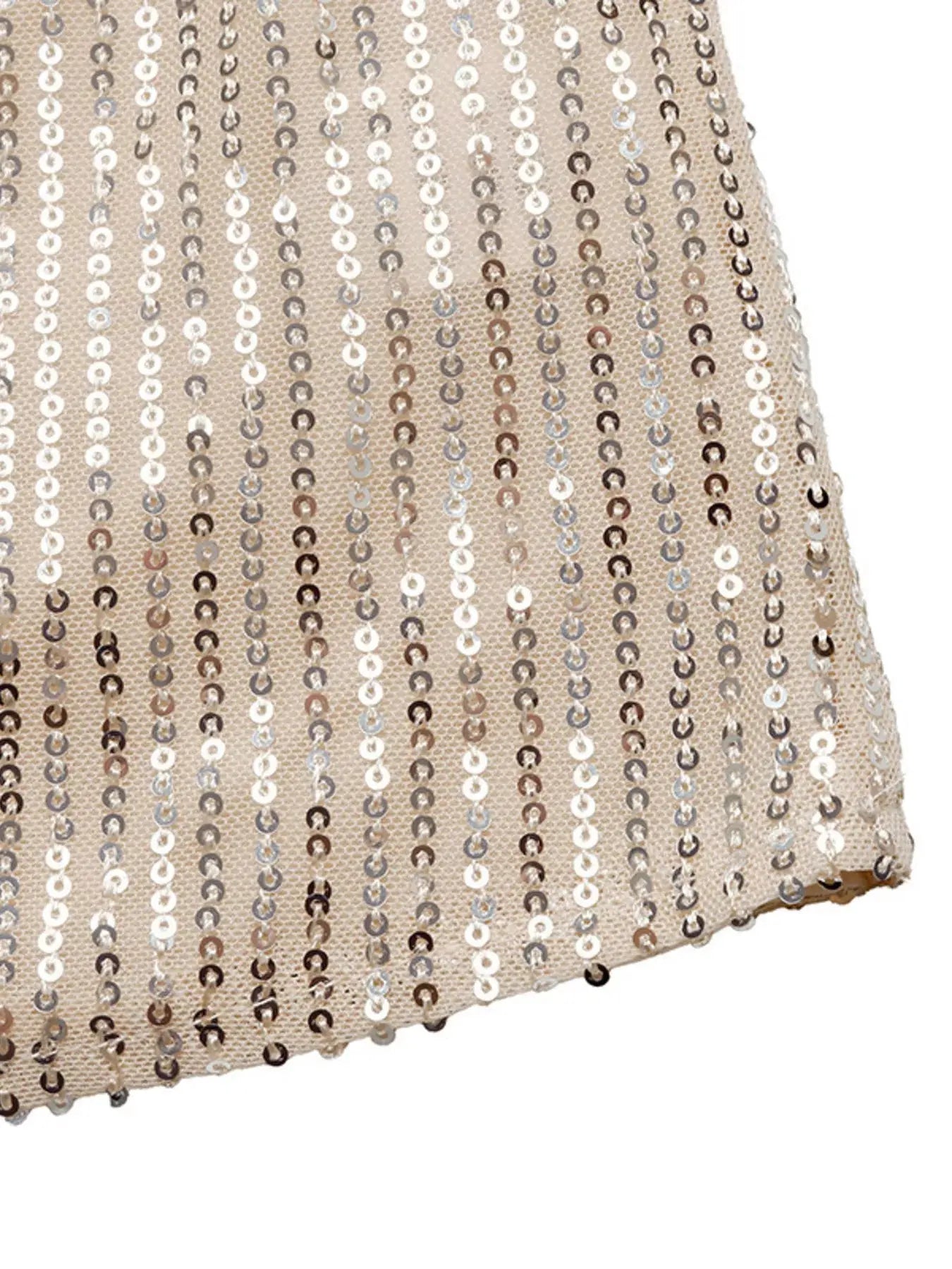 Sequin Cutout Back Long Sleeve Blouse Simply Love