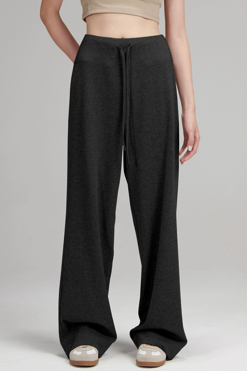 Essential Wide Leg Drawstring Trousers