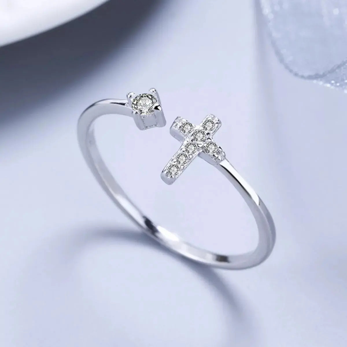 Adjustable Open Cross Ring Simply Love