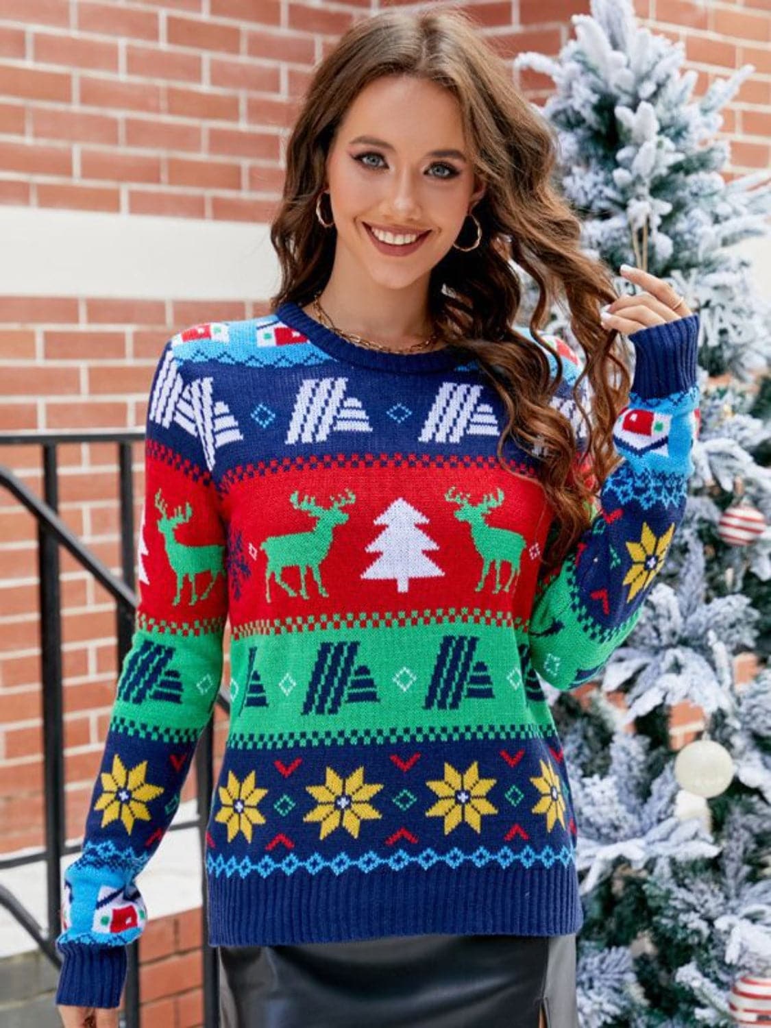 Christmas Round Neck Sweater.