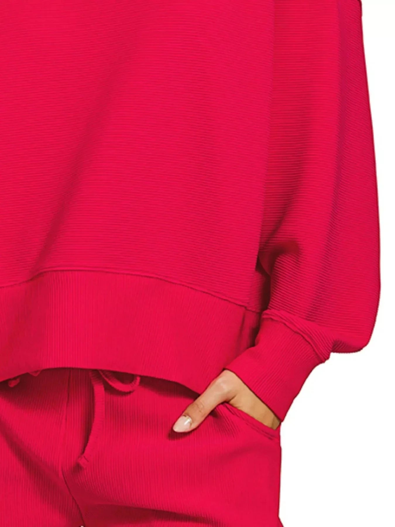 Zenana Ribbed Round Neck Pullover and Shorts Set Coco’s Tee Boutique