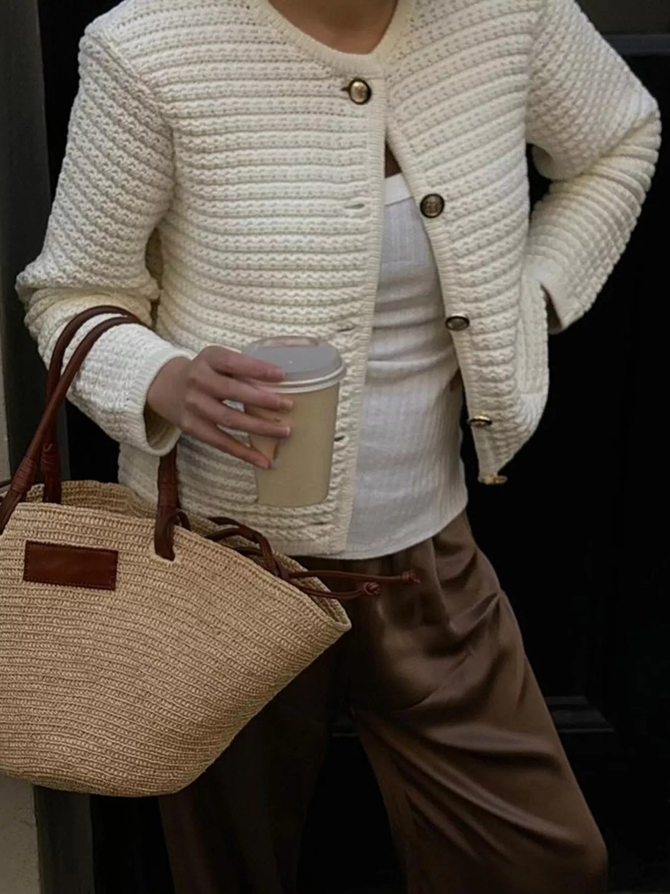 Button-Down Long Sleeve Cardigan Simply Love
