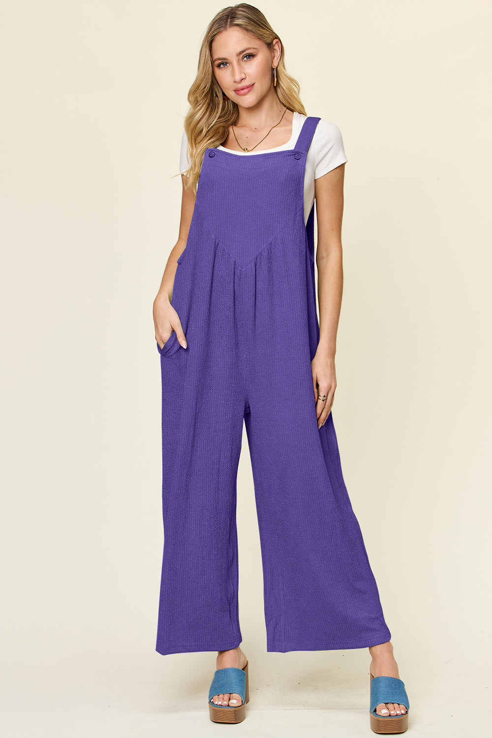 Double Take: Wide Leg Sleeveless Jumpsuit