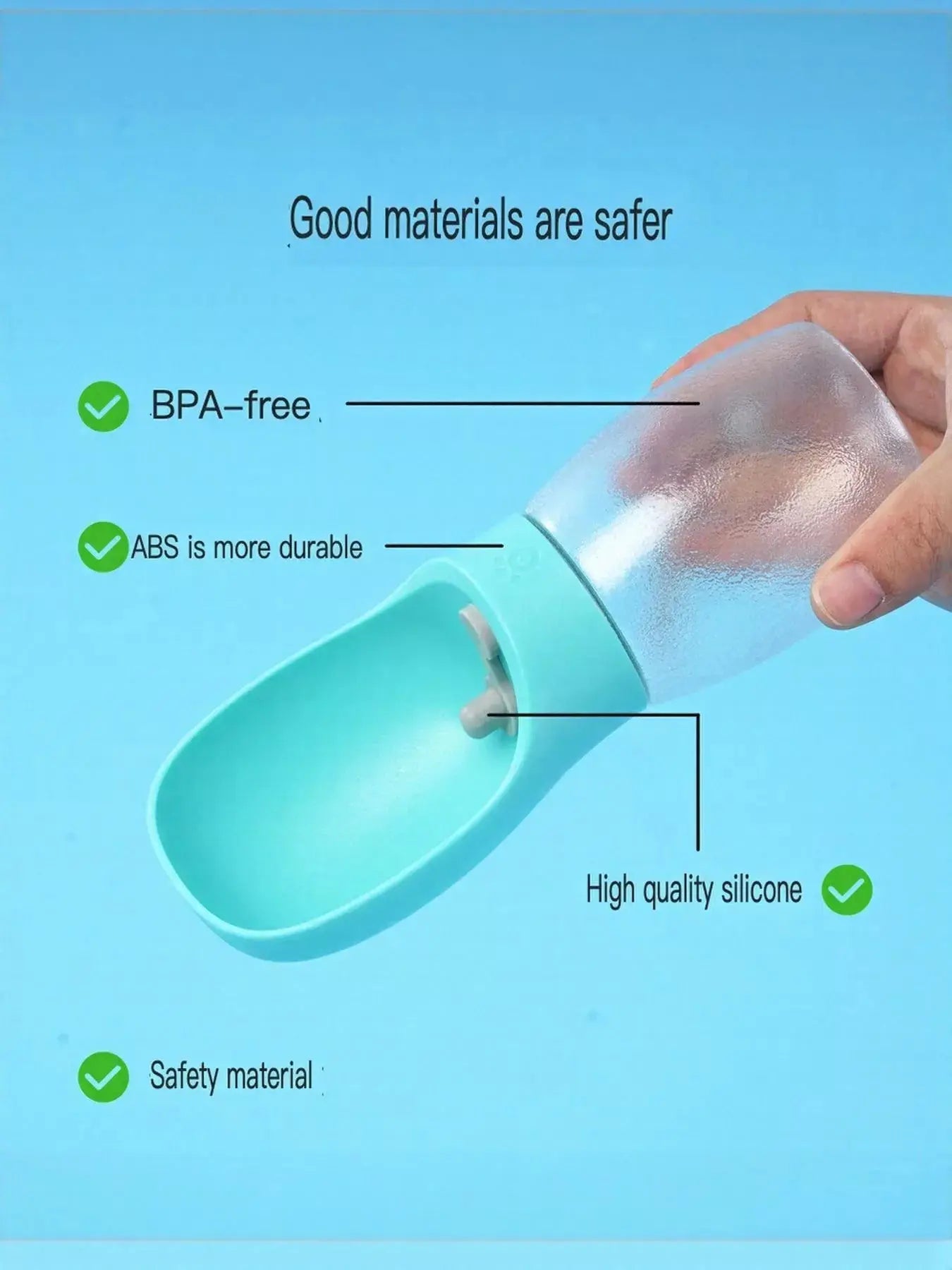 Portable Leak-Proof Pet Water Bottle with Drinking Bowl Simply Love
