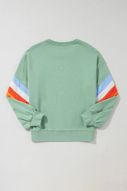 Colorblock Long Sleeve Crewneck Sweatshirt