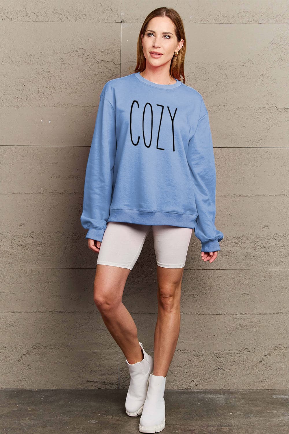 Simply Love Full Size COZY Graphic Sweatshirt.