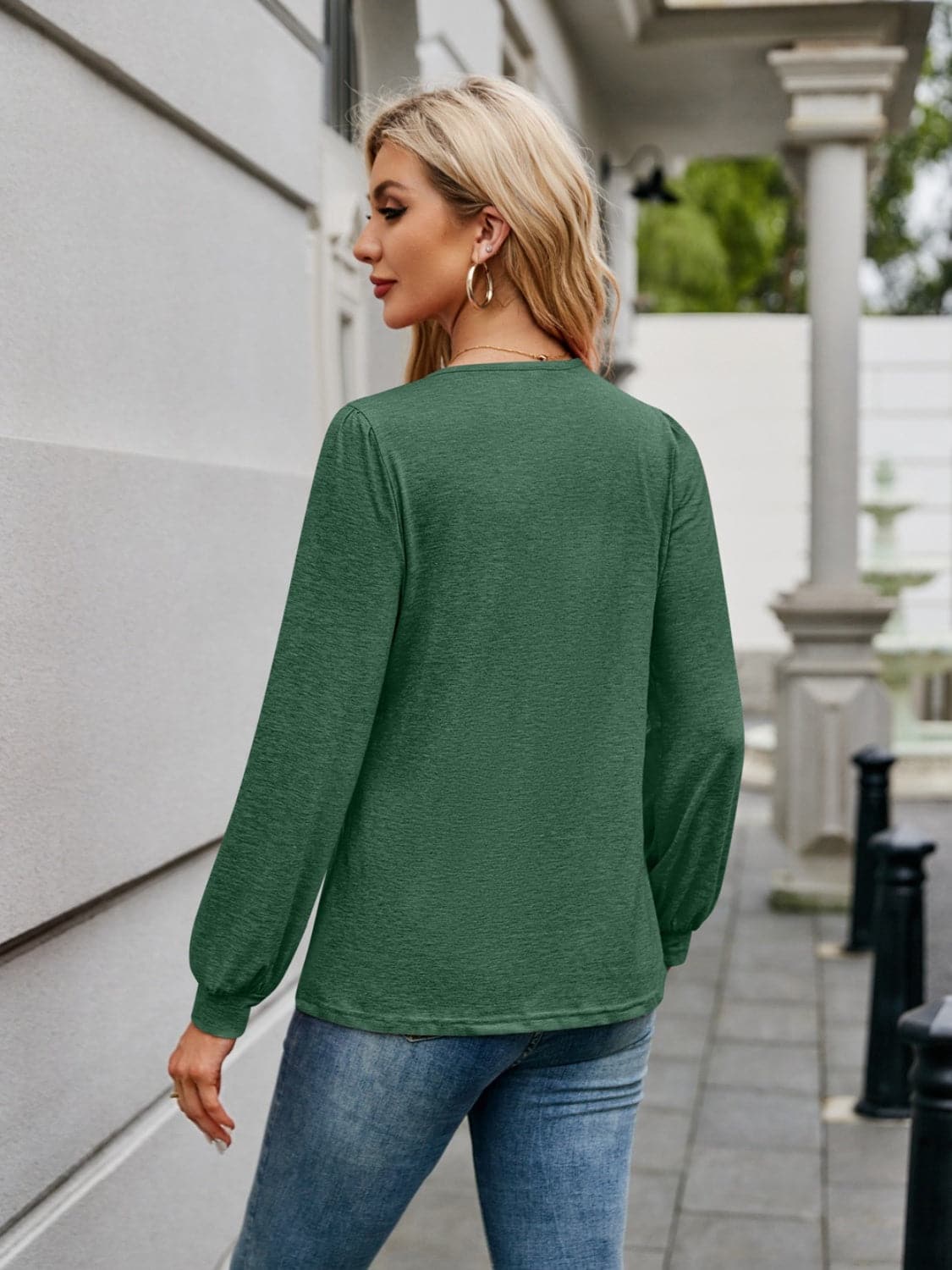 V-Neck Long Sleeve T-Shirt.