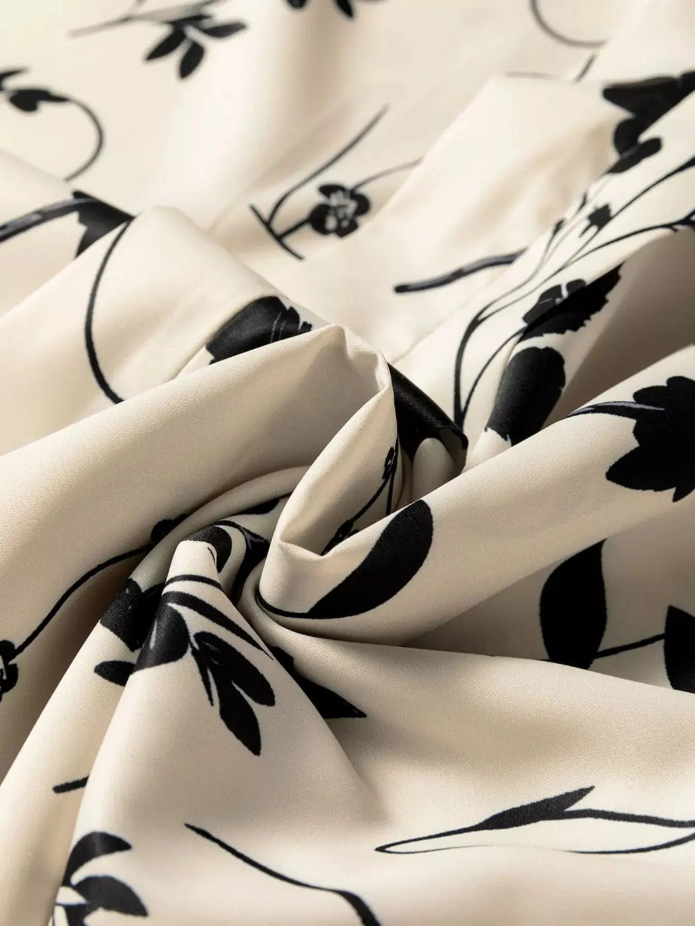 Floral Print Split Neck Long Sleeve Blouse Simply Love