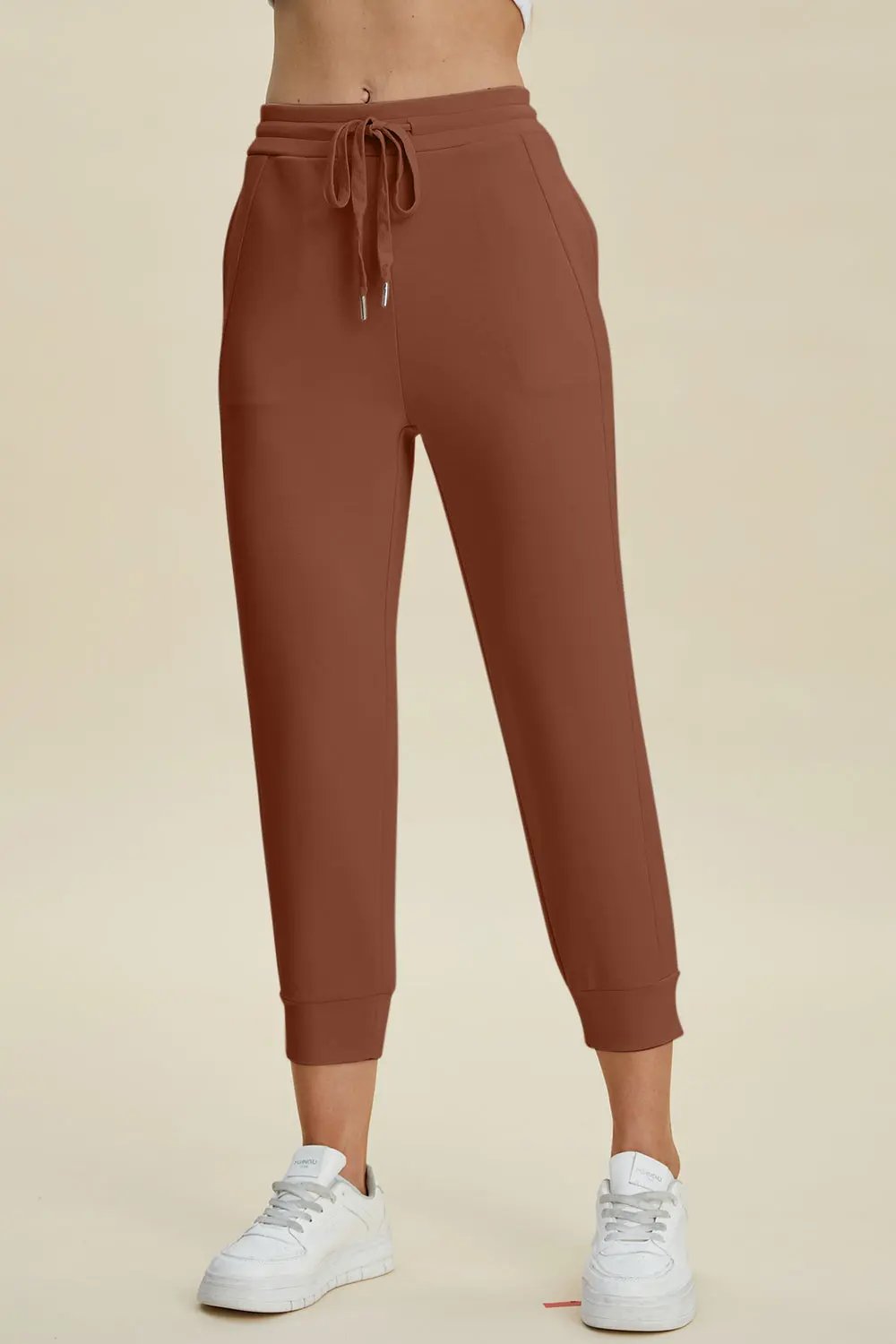 ShopBasicbae: High Waist Cropped Scuba Pants - Love Salve