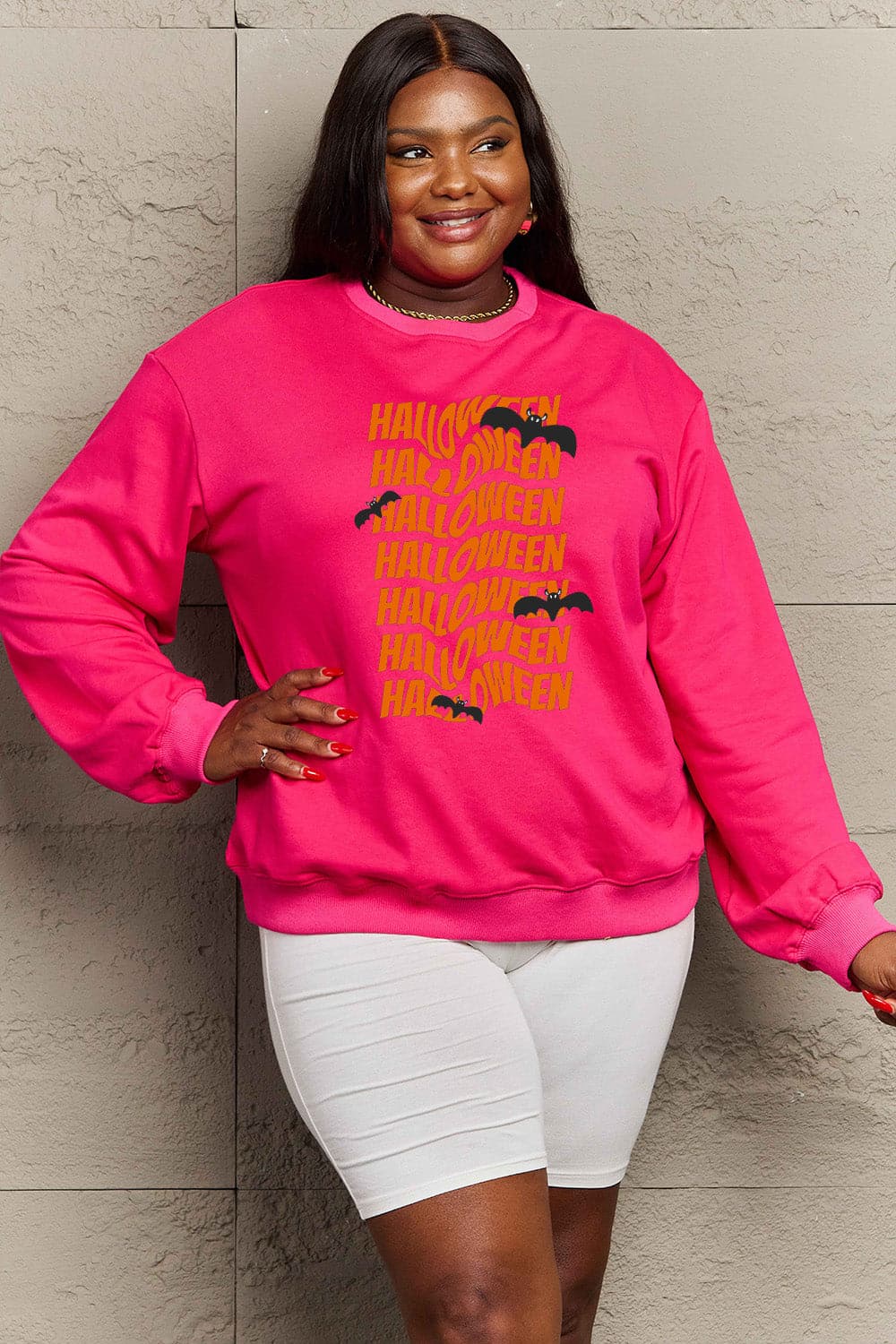 Simply Love Full Size HALLOWEEN Graphic Sweatshirt.