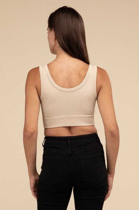 Ribbed Seamless Crop Top.