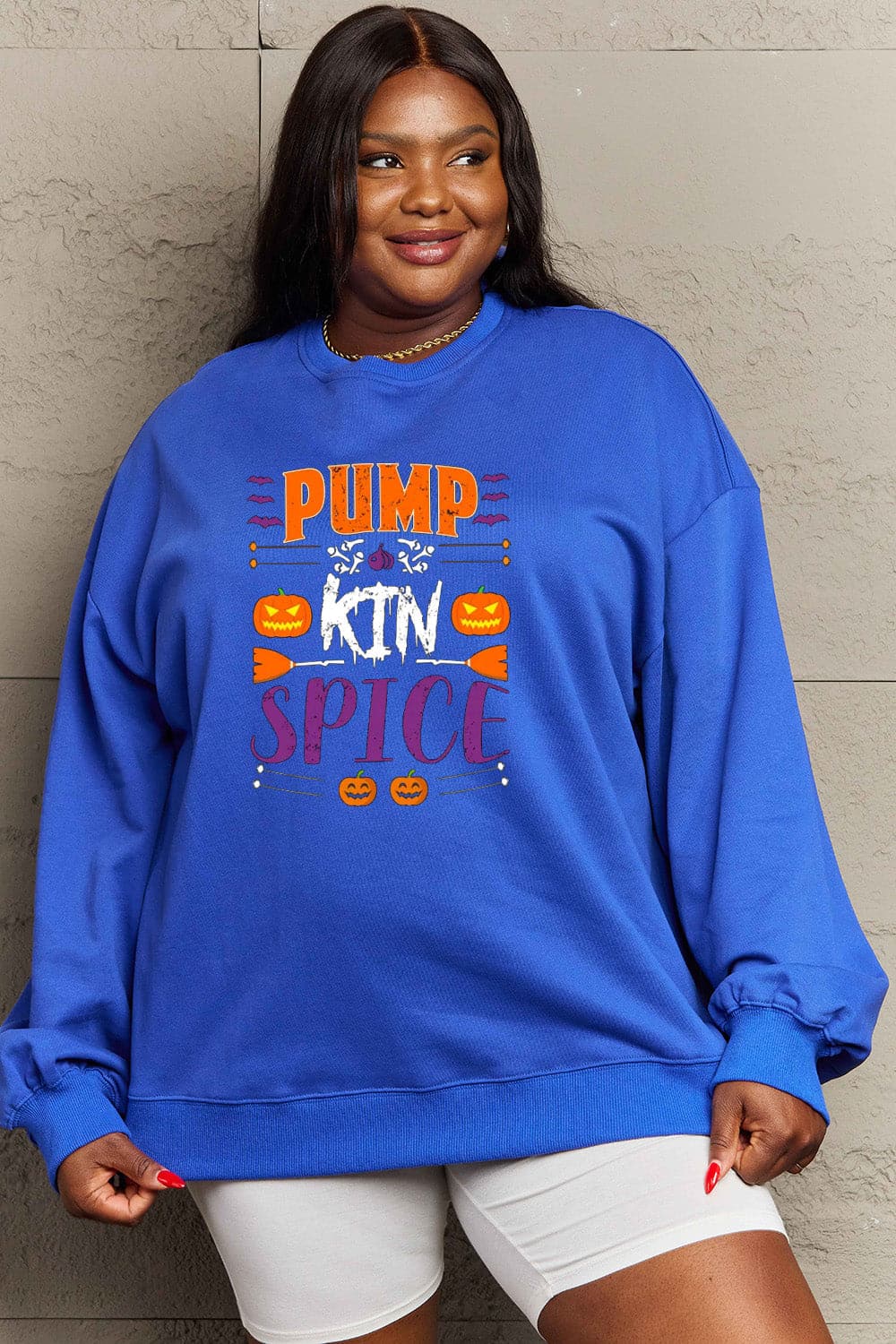 Simply Love Full Size PUMPKIN SPICE Graphic Sweatshirt.