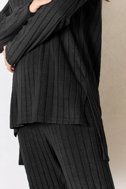 ShopBasicbae: Ribbed High-Low Set