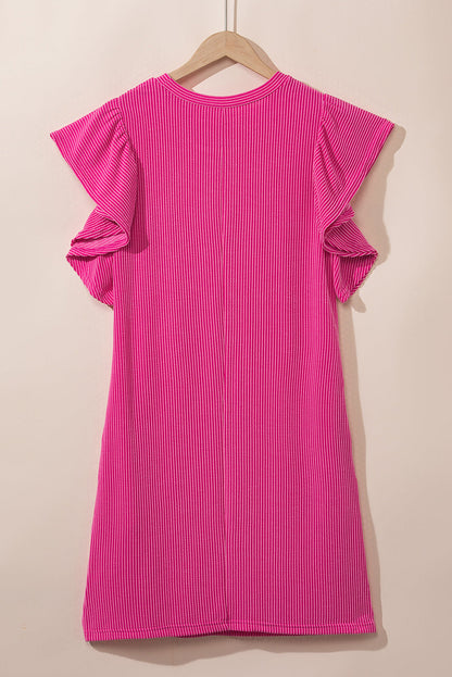 Jocelyn Ruffled Flutter Sleeve Dress for Women - Love Salve 