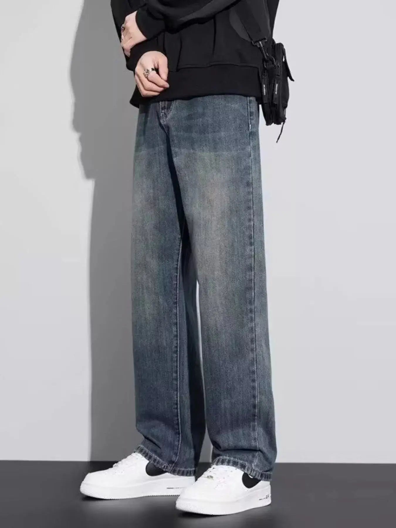 Men's Full Size Vintage Wash Wide Leg Jeans Plus Size Simply Love