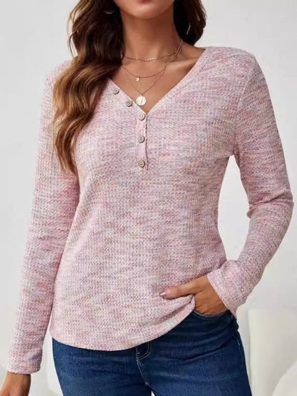 V-Neck Long Sleeve T-Shirt.