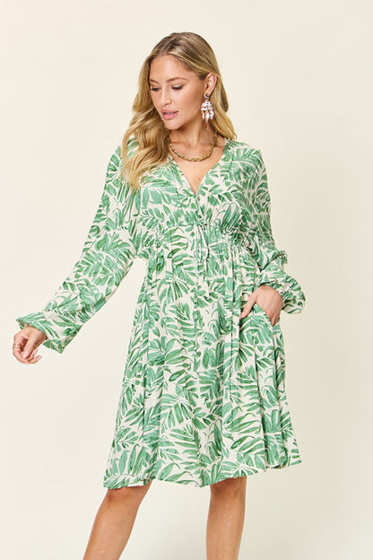 Double Take: Ruched Balloon Sleeve Dress