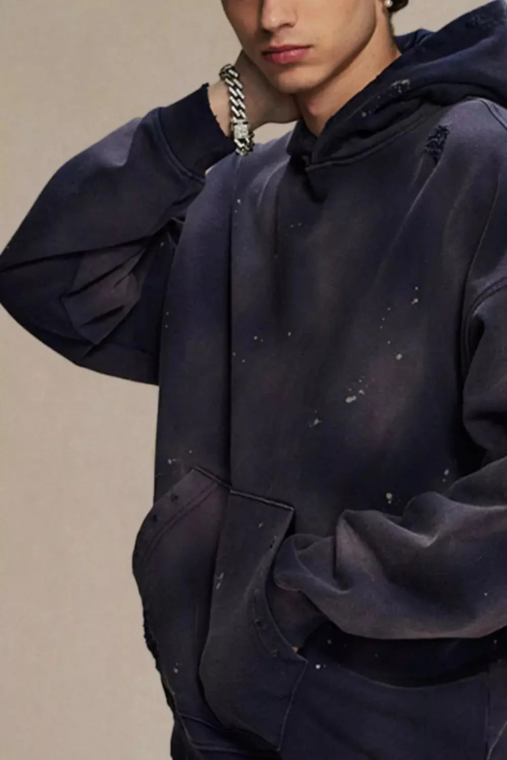 Men's Plus Size Drawstring Kangaroo Pocket Hoodie Simply Love