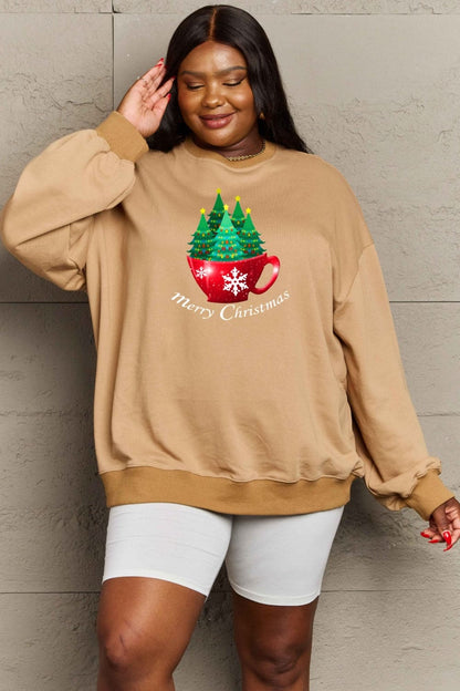 Simply Love Full Size MERRY CHRISTMAS Graphic Sweatshirt.