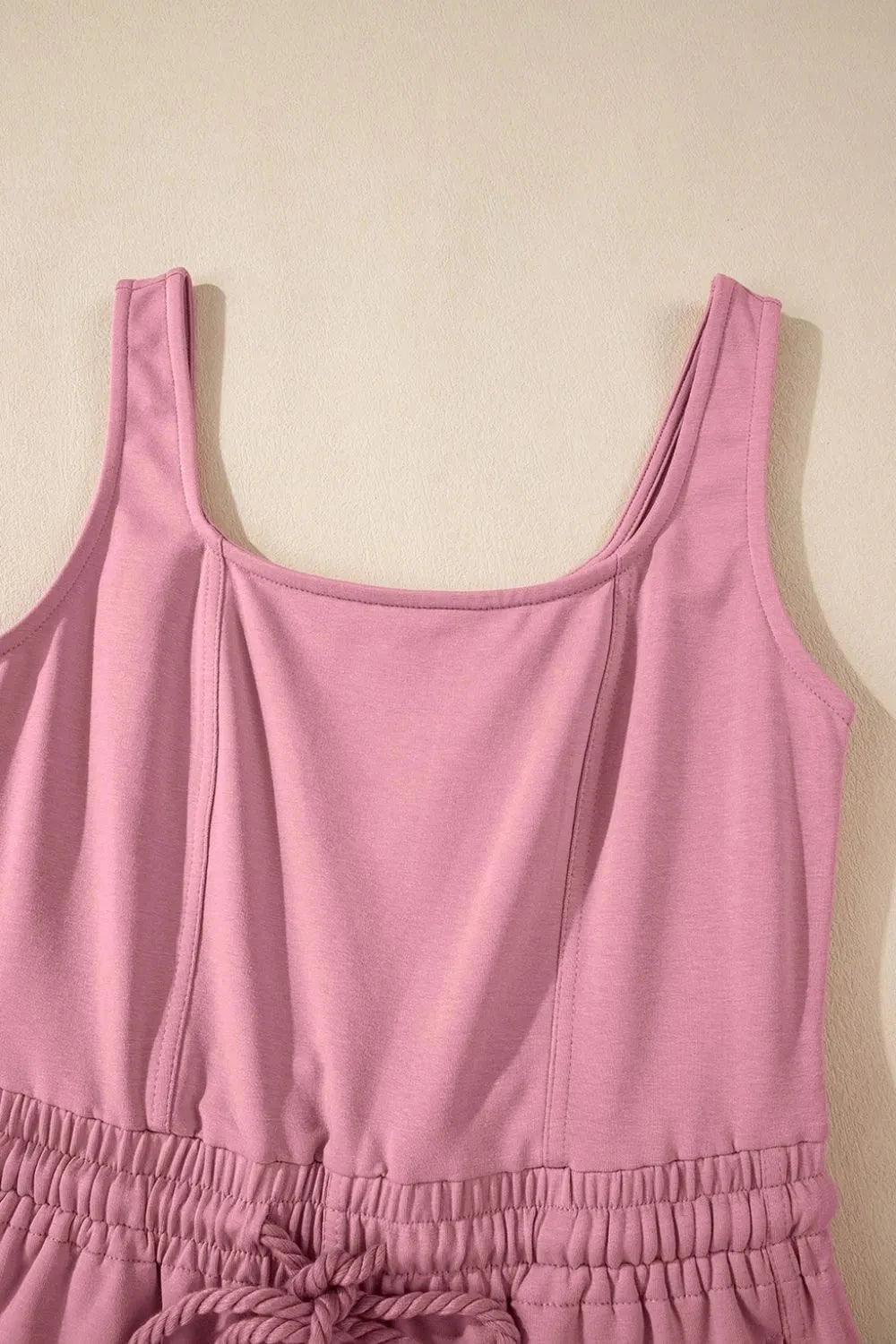 Elastic Waist Sleeveless Square Neck Jumpsuit Simply Love