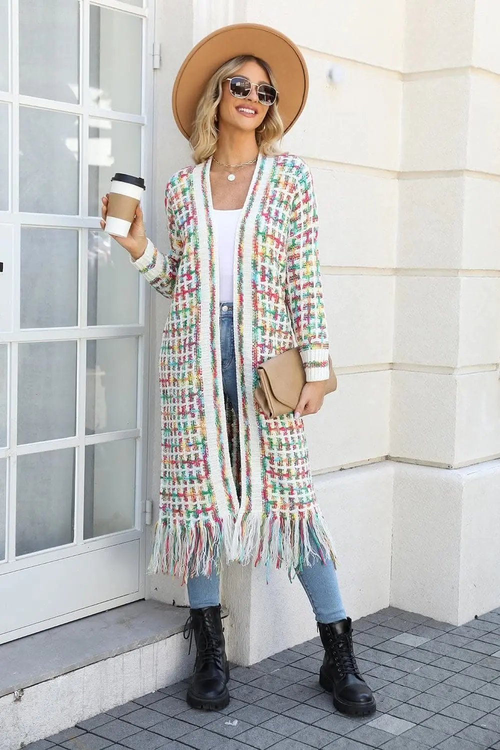 Multicolored fringe cardigan - Love Salve 