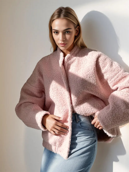 Double Take: Plush Mock Neck Jacket