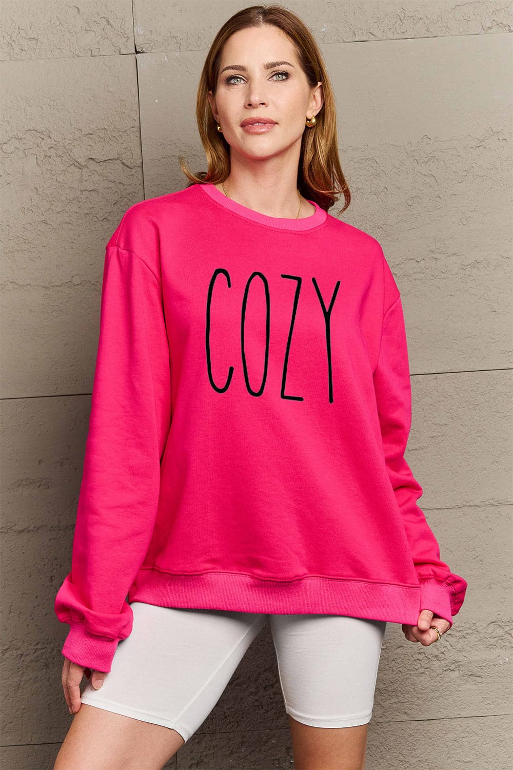 Simply Love Full Size COZY Graphic Sweatshirt.