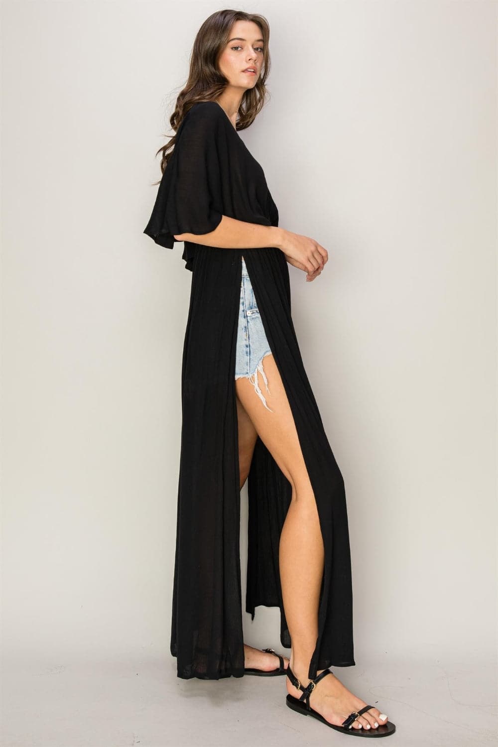 HYFVE Tie Back Maxi Split Cover Up Dress.