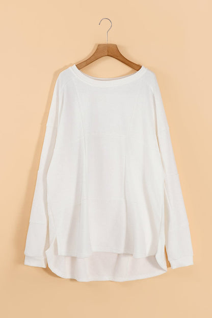 Round Neck Long Sleeve Sweatshirt.