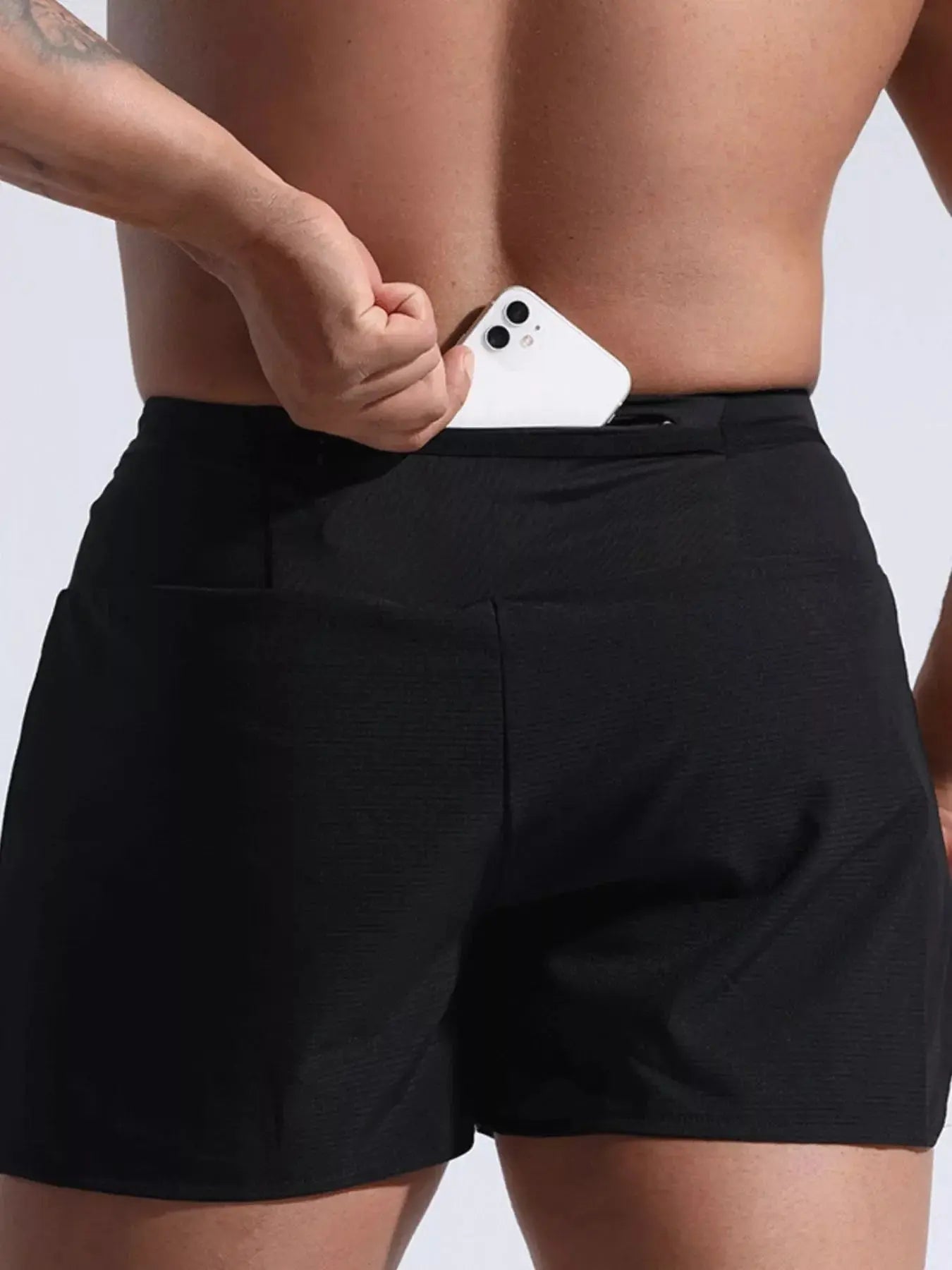 Men's Full Size Contrast Active Shorts Plus Size Simply Love