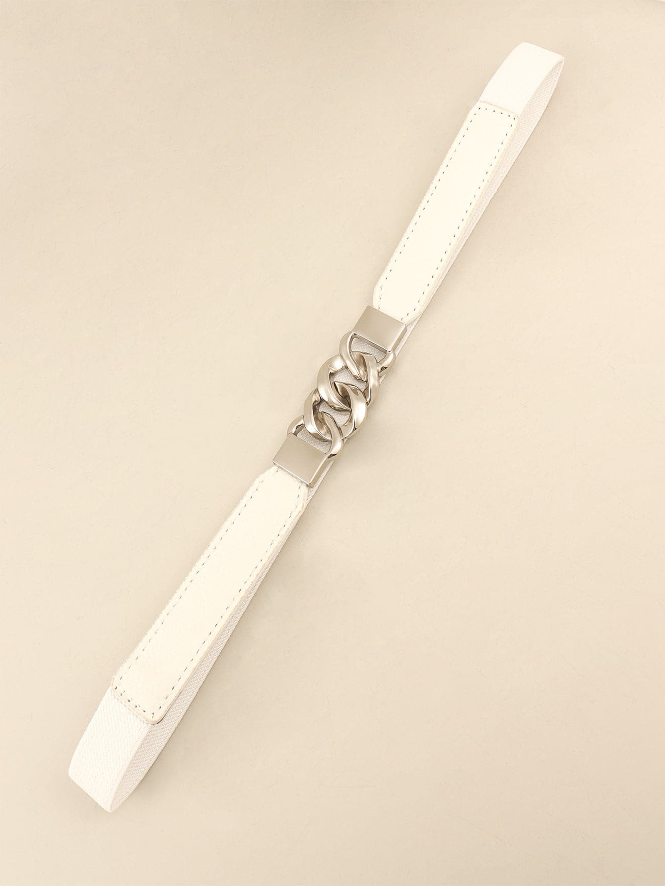 Zinc Alloy Buckle Elastic PU Belt.