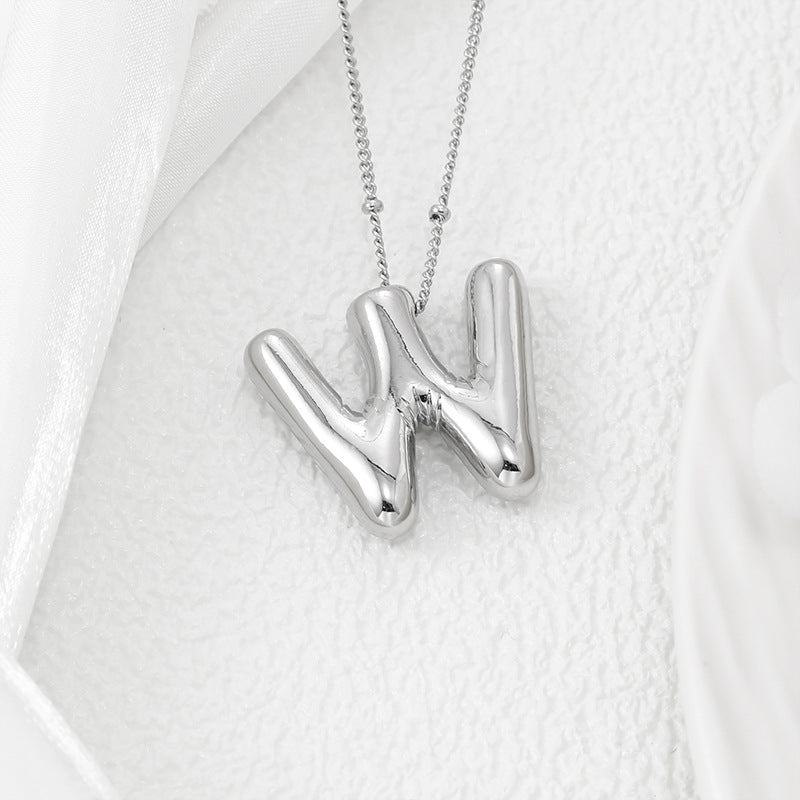 Bubble Letter Pendant Necklace – Pop Your Style! Coco’s Tee Boutique