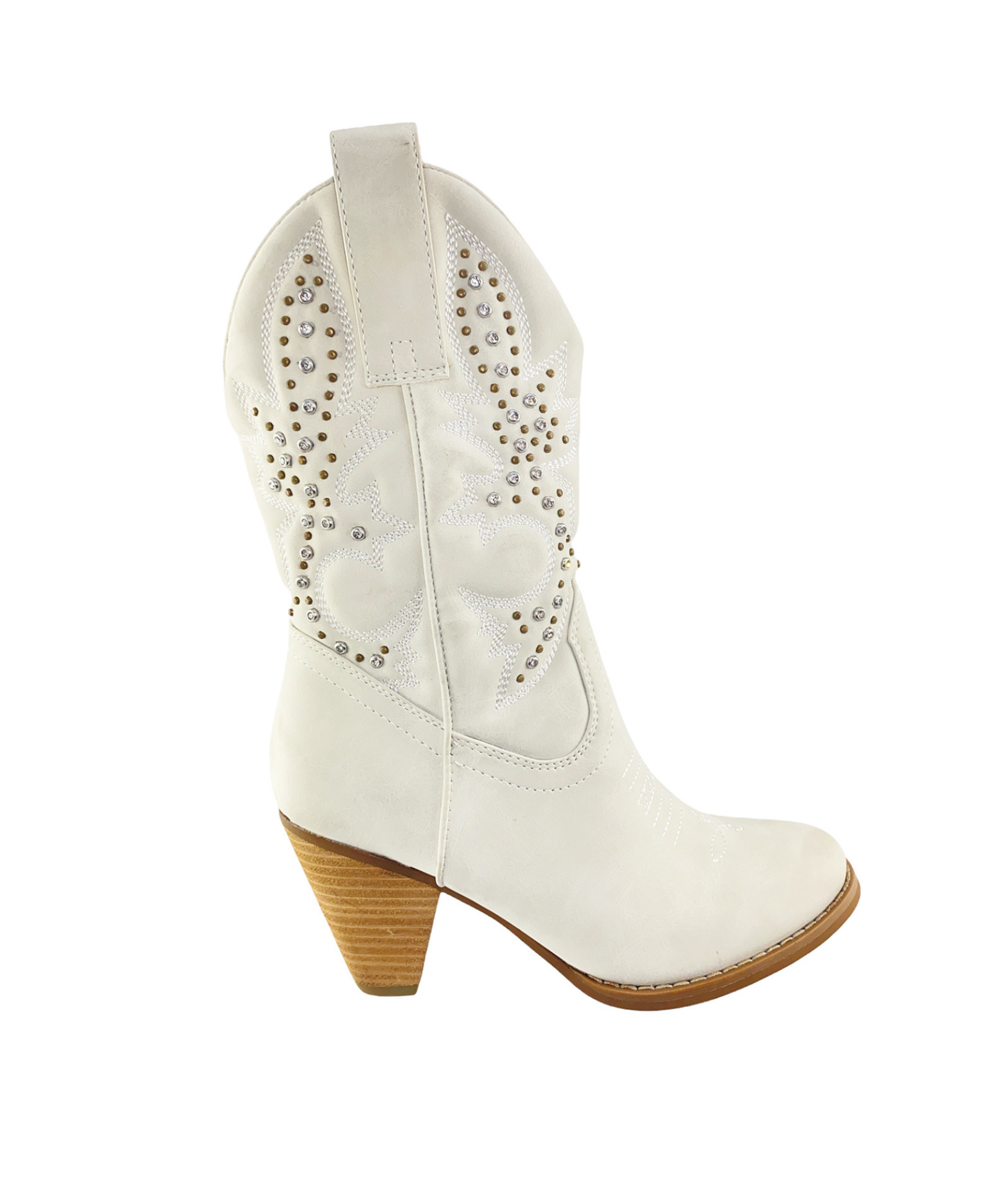 Houston Western Boots in White Naughty Monkey