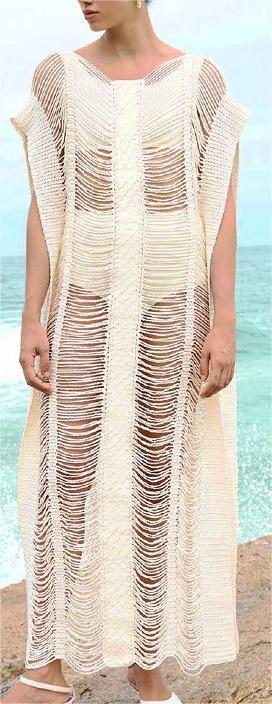 Vest-Style Knitted Dress Sexy Hollow Out Cutout Beach Dress Seaside Vacation Bikini Jacket Swimsuit Sun Protection Clothing Bella Mia