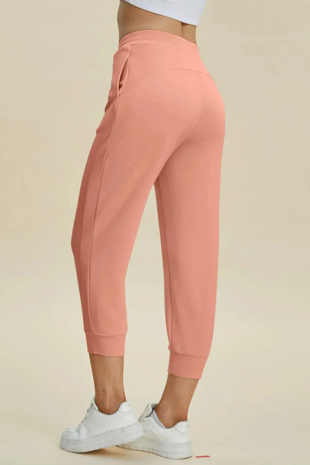 ShopBasicbae: High Waist Cropped Scuba Pants - Love Salve