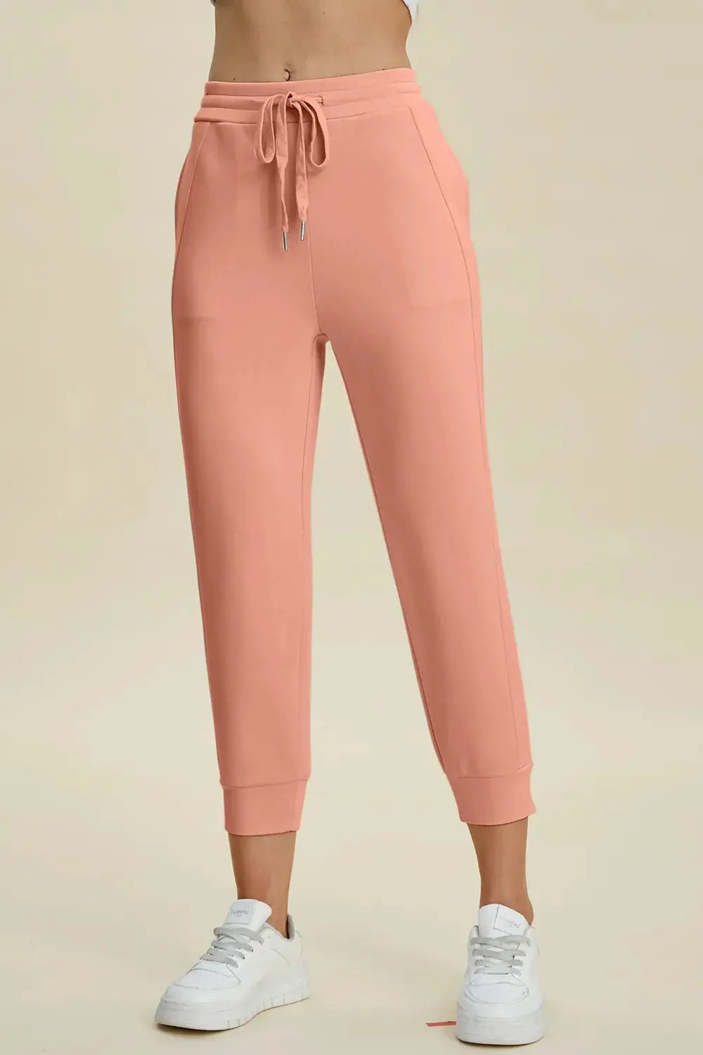 ShopBasicbae: High Waist Cropped Scuba Pants - Love Salve