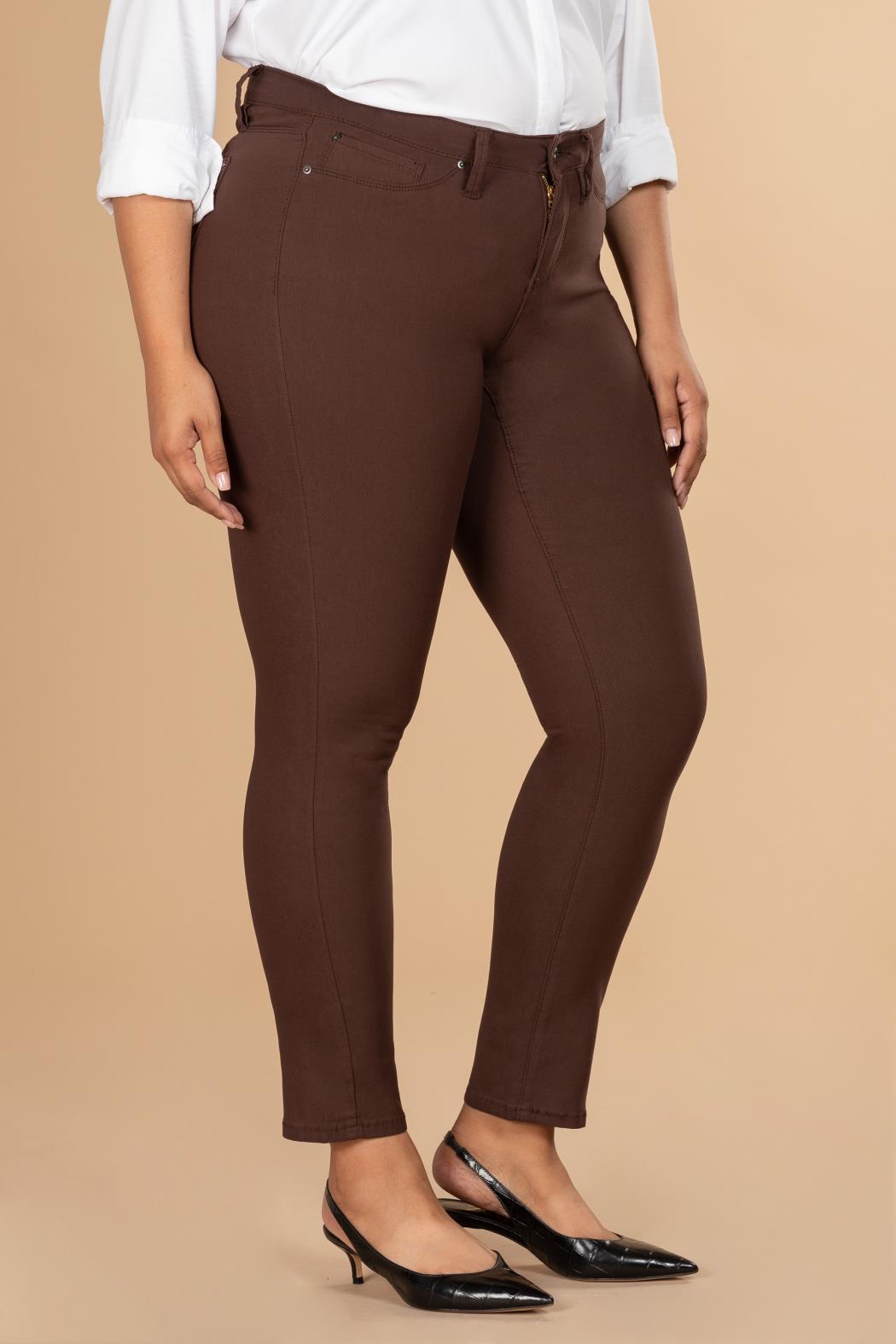 Women's Plus Size Hyperstretch Skinny Pants, Cocoa