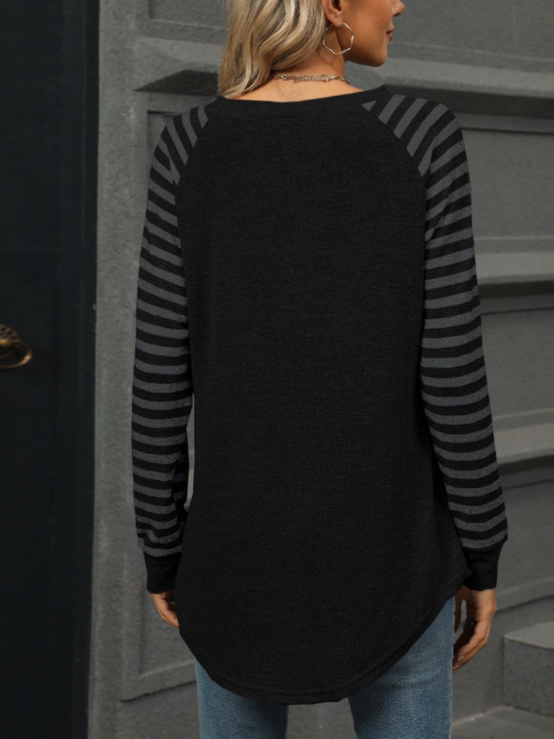 Chic striped long sleeve t-shirt