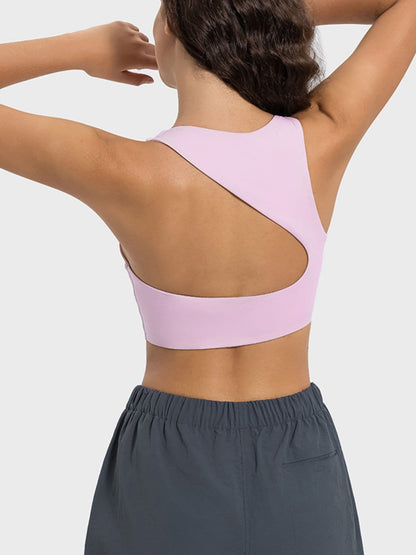 Cutout Round Neck Active Tank.