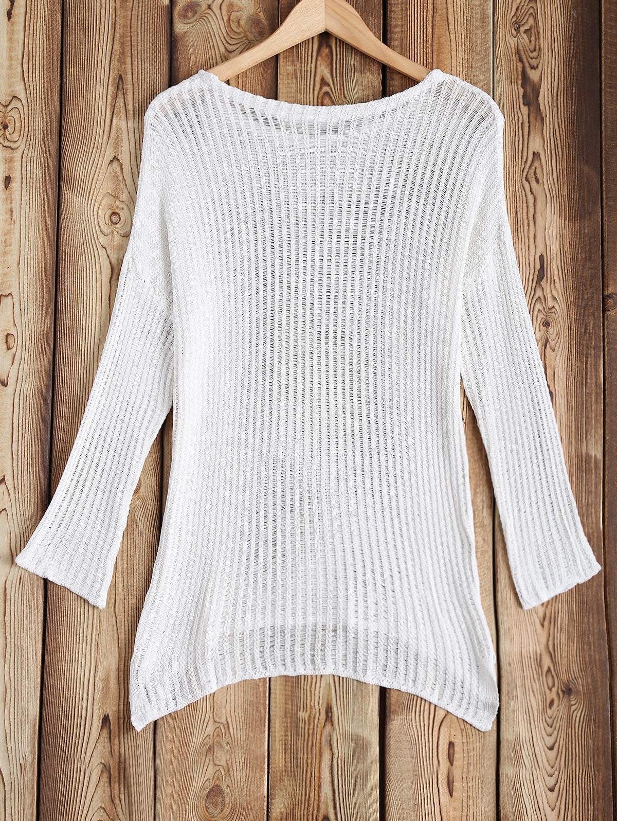 Korean Hollow Out Cutout Mesh Knitwear Bikini Swimsuit Outwear Split Beach Cover-up Bella Mia