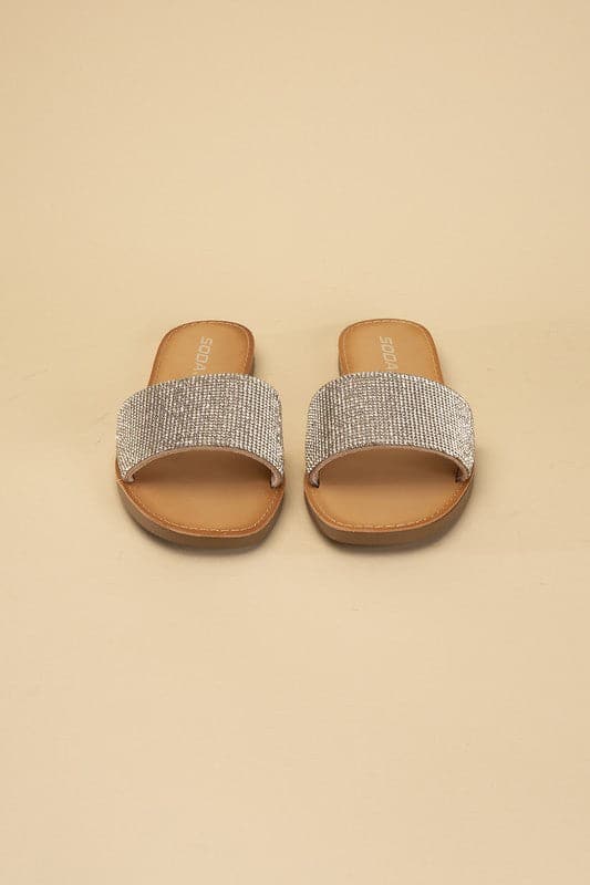 JUSTICE-S Rhinestone Slides.