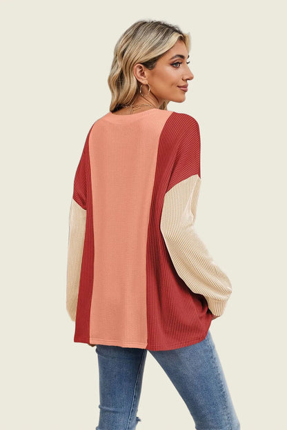 Double Take: Textured Long Sleeve Tee