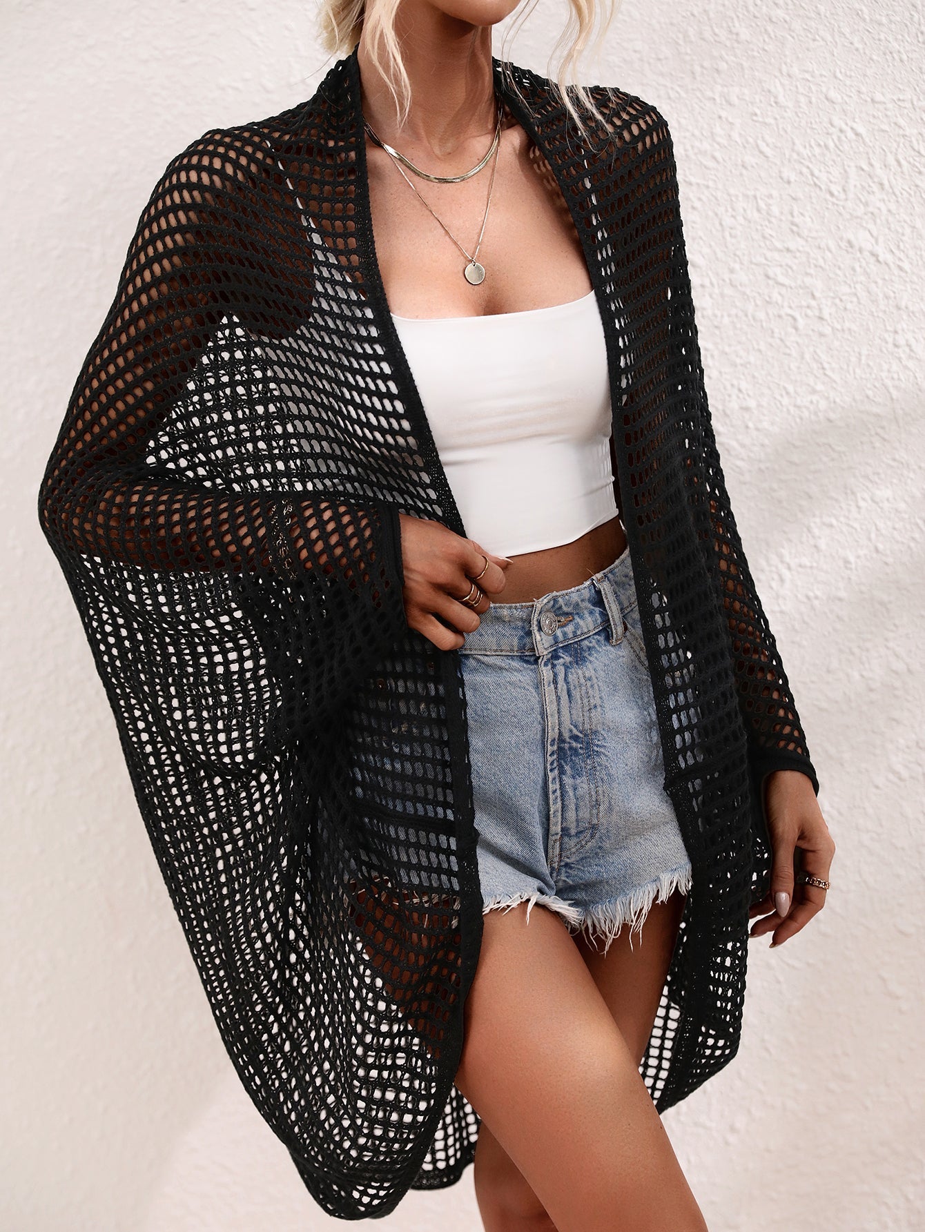 Summer Spring Summer Hollow Out Beach Seaside Vacation Knitted Blouse Women Knitwear Bella Mia