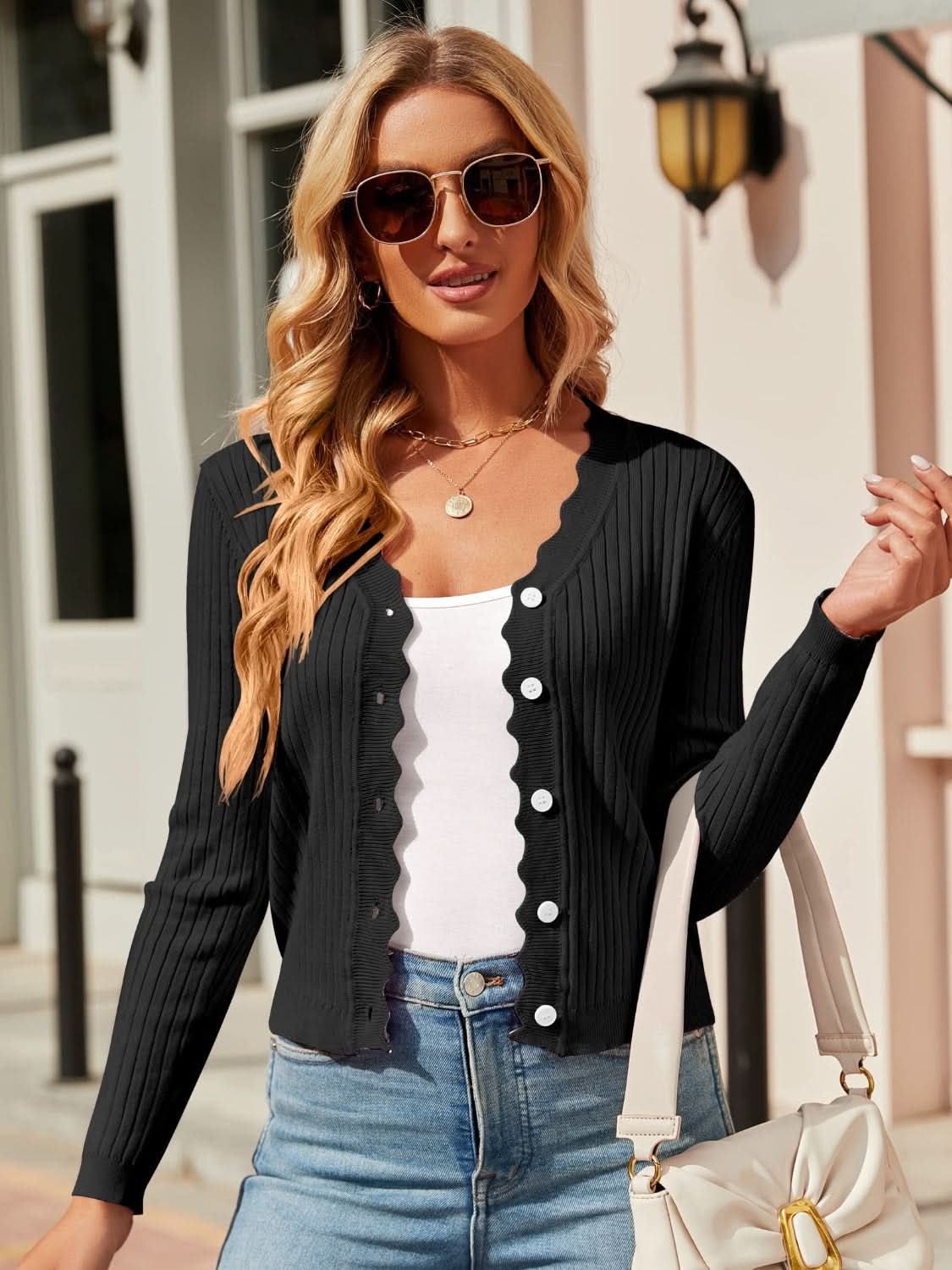 Cozy long sleeve buttoned cardigan