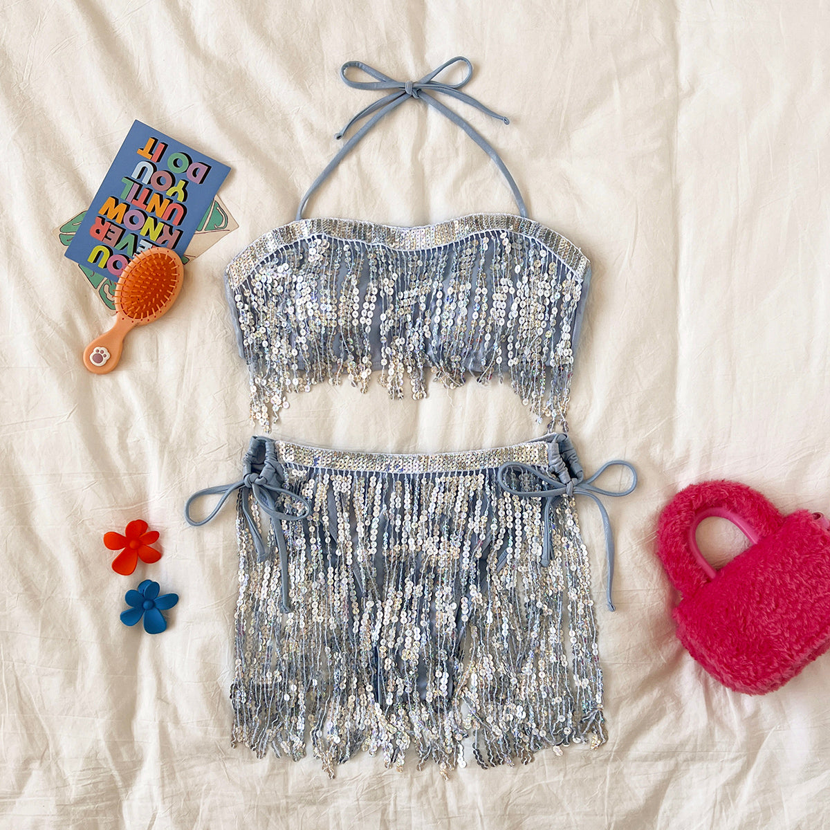 Sequined Tube Top Swimsuit for Women Bikini Sexy Bikini Swimsuit Bella Mia