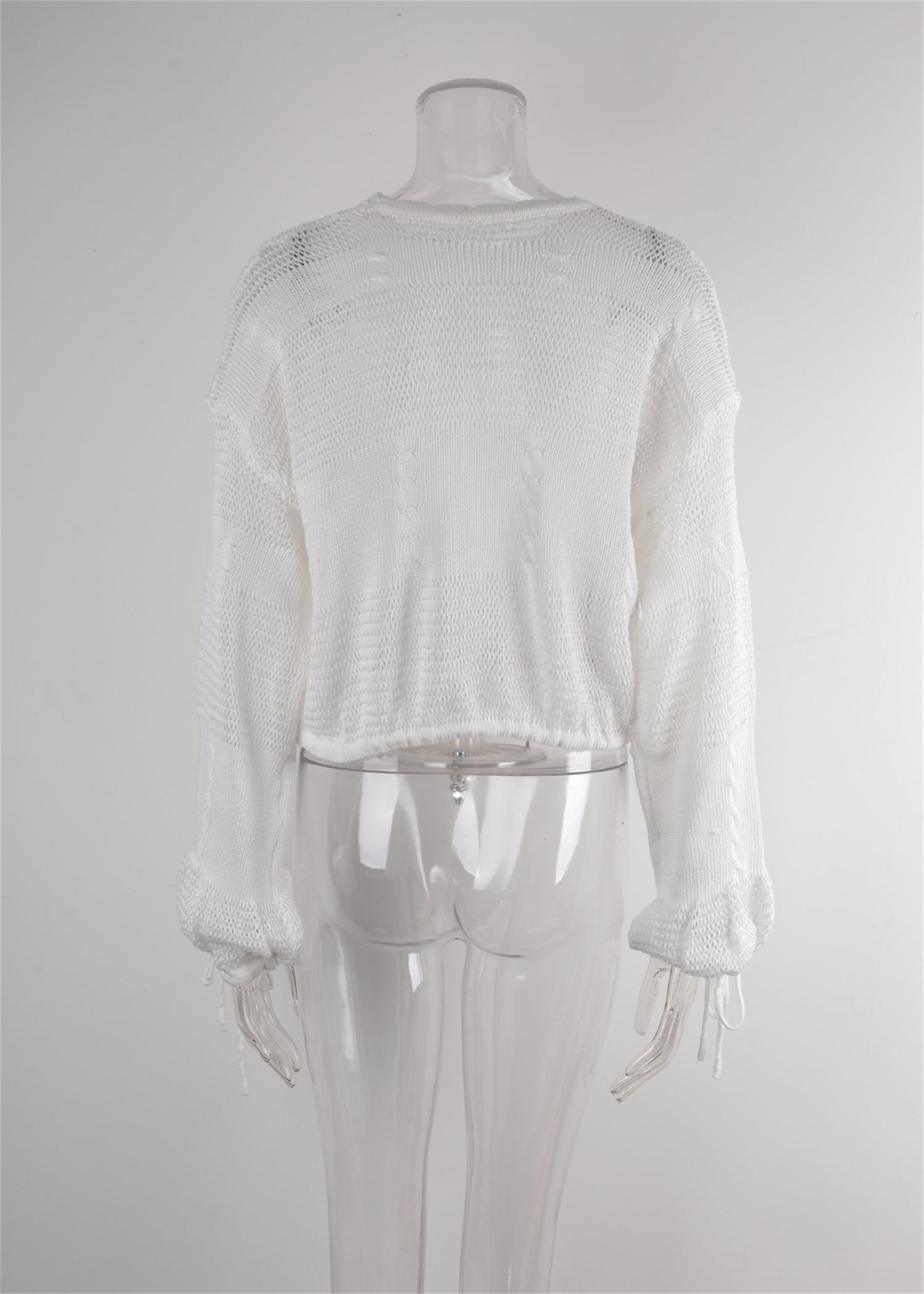 Summer Knitting Bikini Beach Sun Protection Shirt Drawstring Short Blouse Women Bella Mia